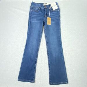 Angels Forever Young Curvy Bootcut Jeans Women's 4 Embellished Flap Pockets NWT
